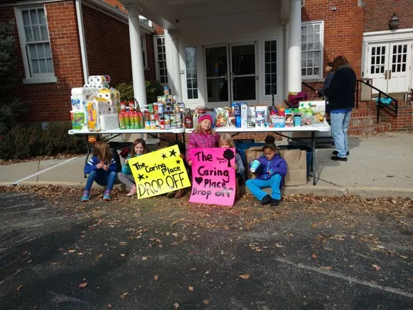 Donation drop-off area